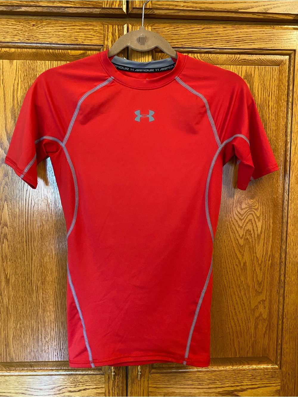 Under Armour Red Boys Swim Shirt.